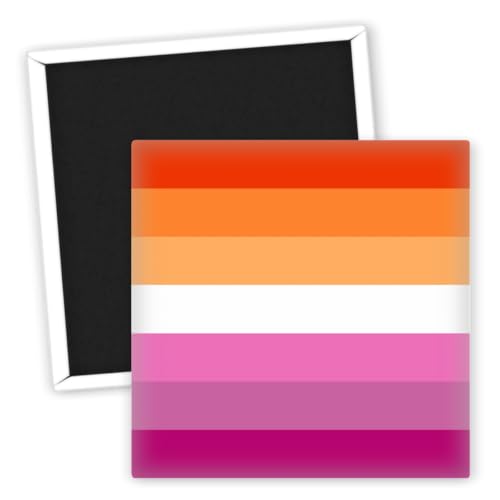 Neue lesbische Pride Flagge Kühlschrankmagnet – LGBTQ Kühlschrankmagnet – buntes Design – Lesbian Magnete – kreative Kühlschrankmagnete – LGBT Geschenke – Stolz Magnet – bunte Kühlschrank Deko