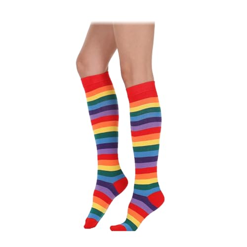 Pride Socken,Regenbogen Socken,Interesante LGBT Rainbow Socke,Bunte Gestreifte Socks Damen,LGBTQ Personalisierte Regenbogensocken (DE/NL/SE/PL, Alphanumerisch, Einheitsgröße, Regular, Regular, Lang)