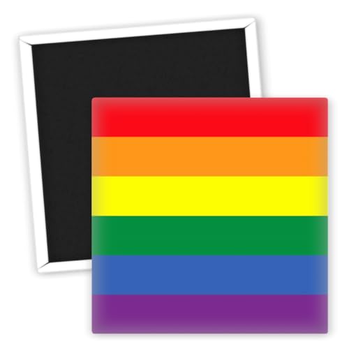 LGBTQ Kühlschrankmagnet – Pride Regenbogen-Flagge – Bunte Kühlschrankmagnete – Magnetische Deko – Geschenkideen LGBTQ – Farbenfrohe Dekoartikel – Stolz Magnet