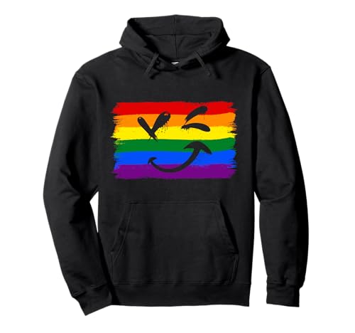 Regenbogen Flagge Mit Smile – LGBT & LGBTQ Pullover Hoodie
