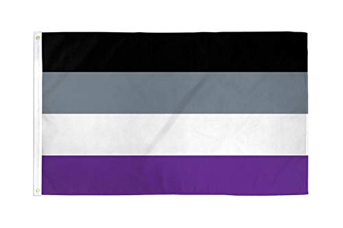 AZ FLAG – Flagge Regenbogen Geschlechtsloser – 90×60 cm – Asexualität Fahne 100% Polyester mit Messing-Ösen – 50g