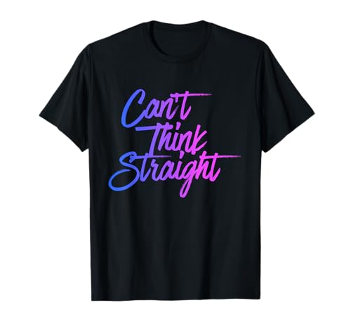 Can’t Think Straight TShirt Funny Bisexual Bi Pride Flag Tee T-Shirt
