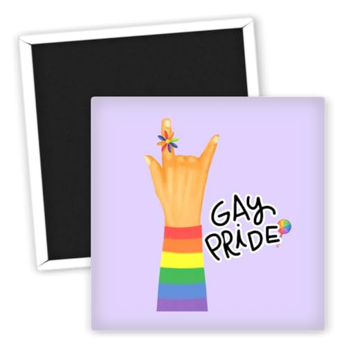Gay Pride Hand mit Regenbogenmotiv Kühlschrankmagnet – Bunte Kühlschrankmagnete – LGBTQ Magnete – Pride Dekoration – Kreative Dekoideen – Geschenke für die LGBTQ Community – Magnetische Kunst