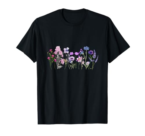 Subtle Bi Pride Bisexual Rainbow Wild Flowers LGBT Month Gay T-Shirt
