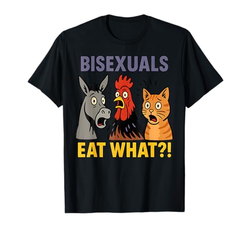 Bisexuelle Lustiges Essen Was Tiere Gay Pride LGBTQ T-Shirt