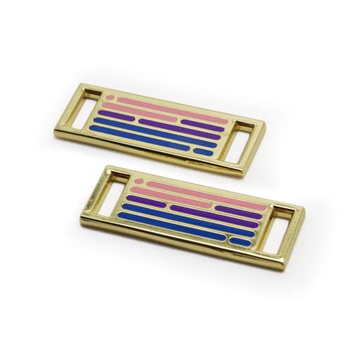 Generisch 2X Diversity Schnürsenkel Badge/Lock Laces/LGBTQ/Gay/Lesbian/Trans/Bi/Asexuell/Pansexuell/Non-Binary Bisexuell