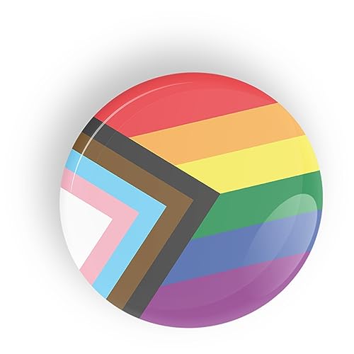Fortschritt Progress Stolz-Flagge Pin-Abzeichen-Schaltfläche – Pin zurück oder Magnet LGBT LGBTQ LGBTQI LGBTQIA inclusive pride