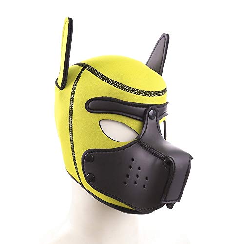 YiQin RWSX Hundemaske, 2 Größe Neopren Welpen Haube Nach Tier Kopf Maske Neuheit Kostüm Hund (Color : Purple, Size : Medium)