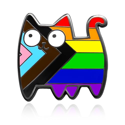 Yamobi Regenbogen Pride Pins,Emaille-Anstecker für Kleidung, Rucksack,LGBTQ Accessoires,Rainbow Friends Accessoires, Katzen-Pins,Geschenkidee für Pride Month