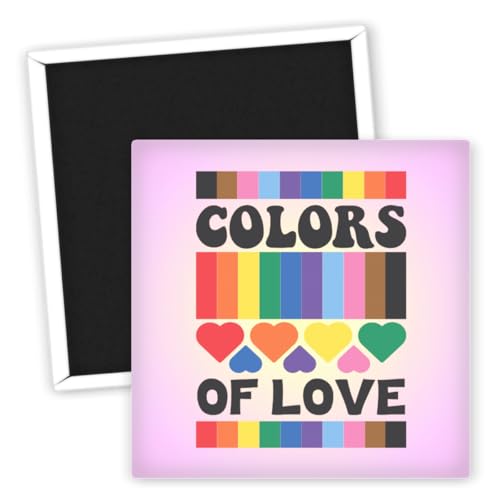 Farben der Liebe Kühlschrankmagnet – LGBTQ Pride Decor – Bunte Kühlschrankmagnete – Regenbogen Magnete – Kreative Geschenke – LGBTQ Community Produkte – Magnetische Deko