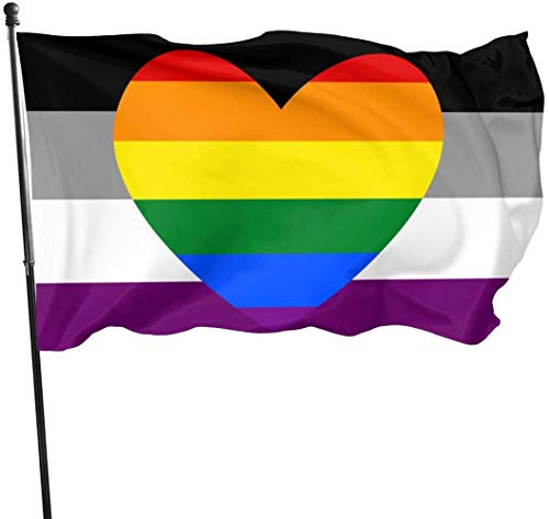 Homoromantic Asexual Pride Flag Themed Single Printed Welcome Party Flag Home Garden Yard Outdoor Dekorative 3 x 5 Ft große Flagge