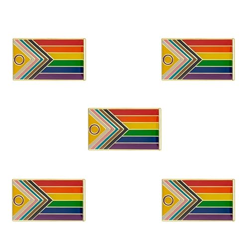 Pack 5 Intersex Progress Pride Pin Badge Pride Revers Pin LGBT Badges Rainbow Brosche