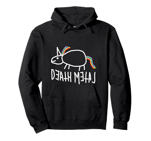 Death Metal Einhorn Regenbogen Unicorn Fun Pullover Hoodie