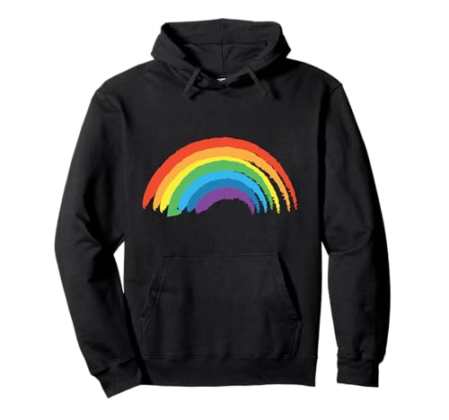Regenbogen mit schönen bunten Farben – Retro Vintage Pullover Hoodie