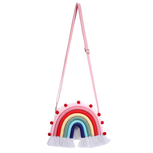 Garneck Regenbogen Umhängetasche Für – Kreative Crossbody Tasche Mit Zipper-Verschluss in Buntem Design Für Mädchen – Ideal Als Geldbörse Oder Handtasche Für Unterwegs