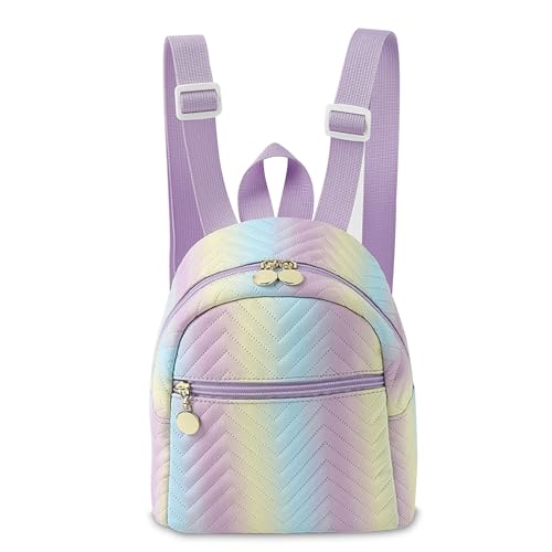 FOSDICK Kindergartenrucksack Mädchen, Kinderrucksack Mädchen, Mini Rucksack Kinder mit Verstellbare Gurte, Rucksack Kindergarten, Personalisierte Kinder Rucksäcke Reißverschlüsse, 19 * 18 * 10 cm