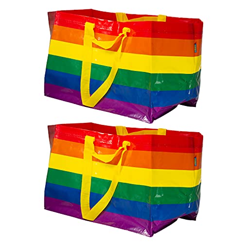 IKEA Storstomma (Frakta) große 71 l Pride Rainbow Wiederverwendbare Tragetaschen, 2 Stück